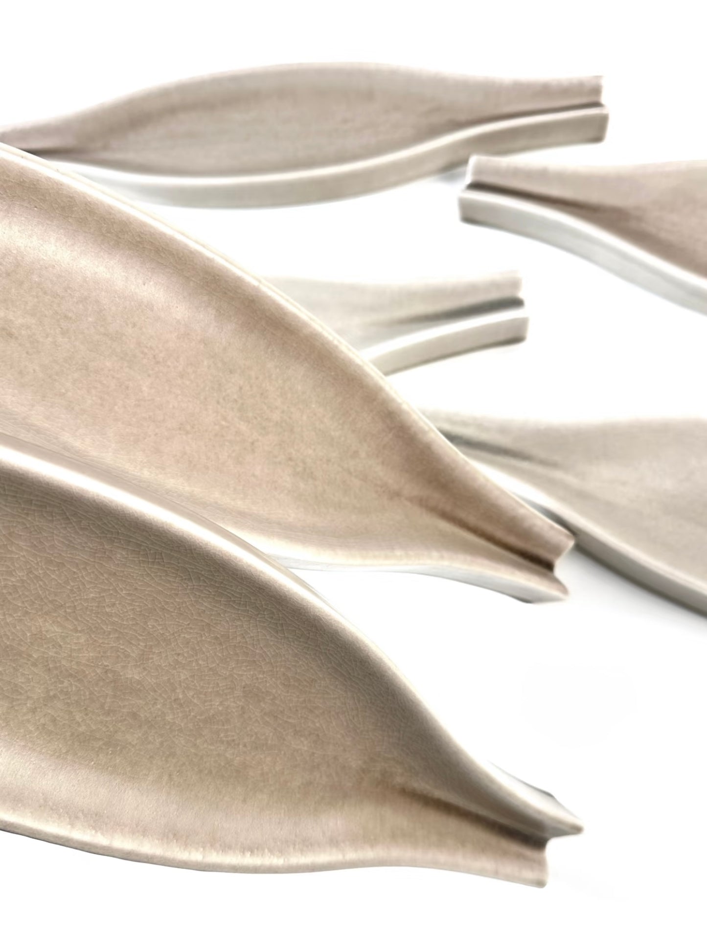Ivory Leaf Ceramic Tile
