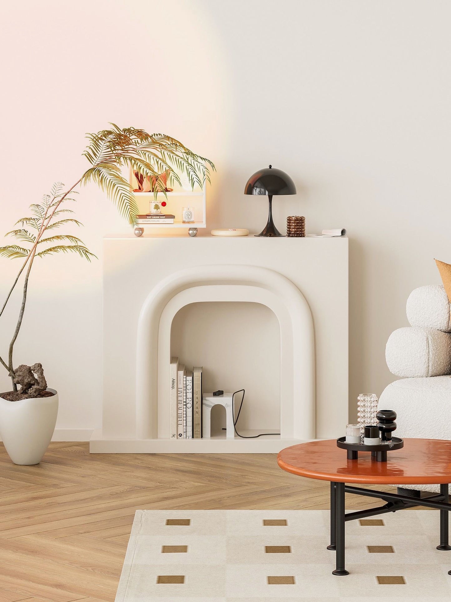 Plush Decorative Fireplace