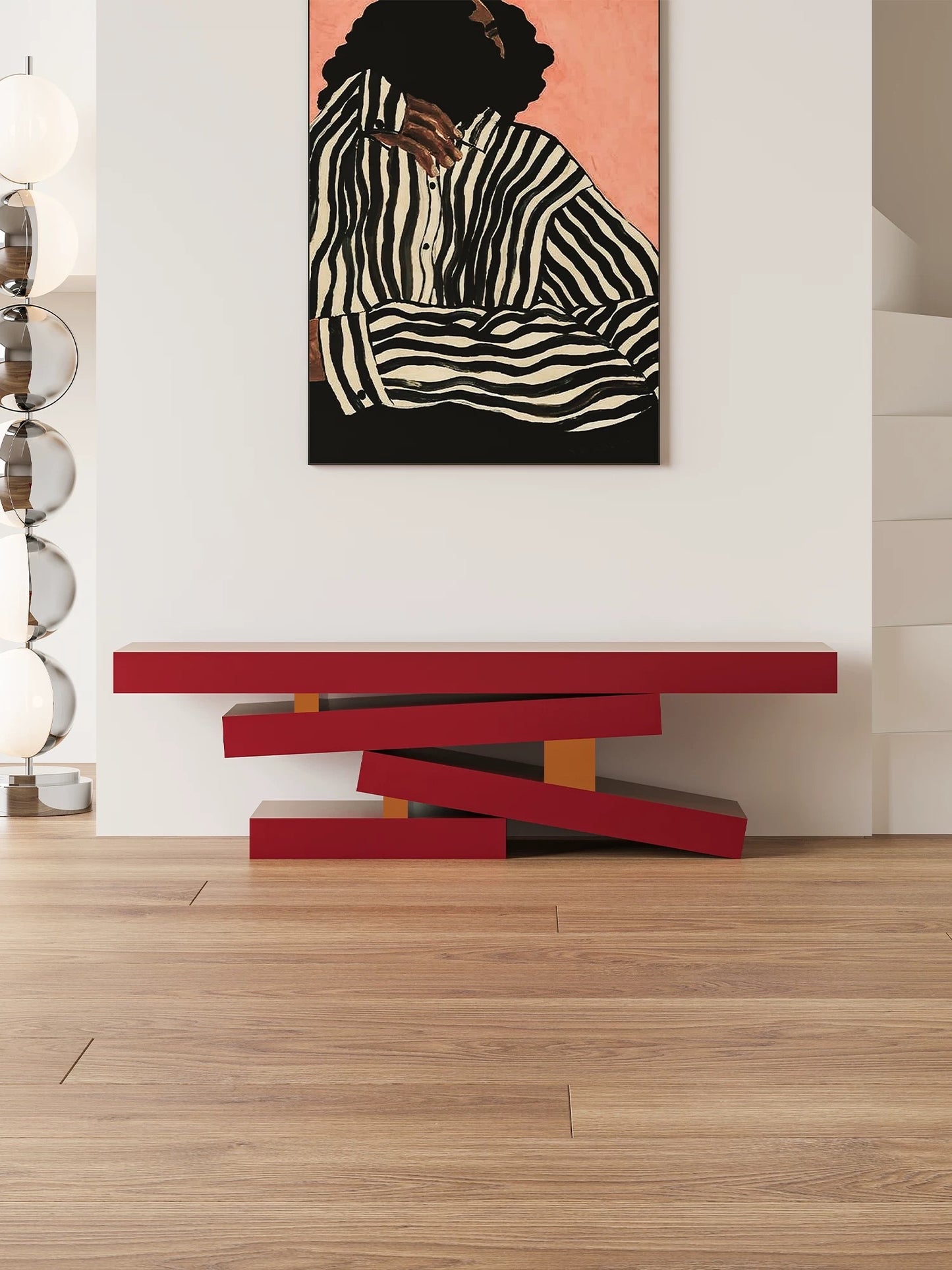 Geometric Memphis Console Table