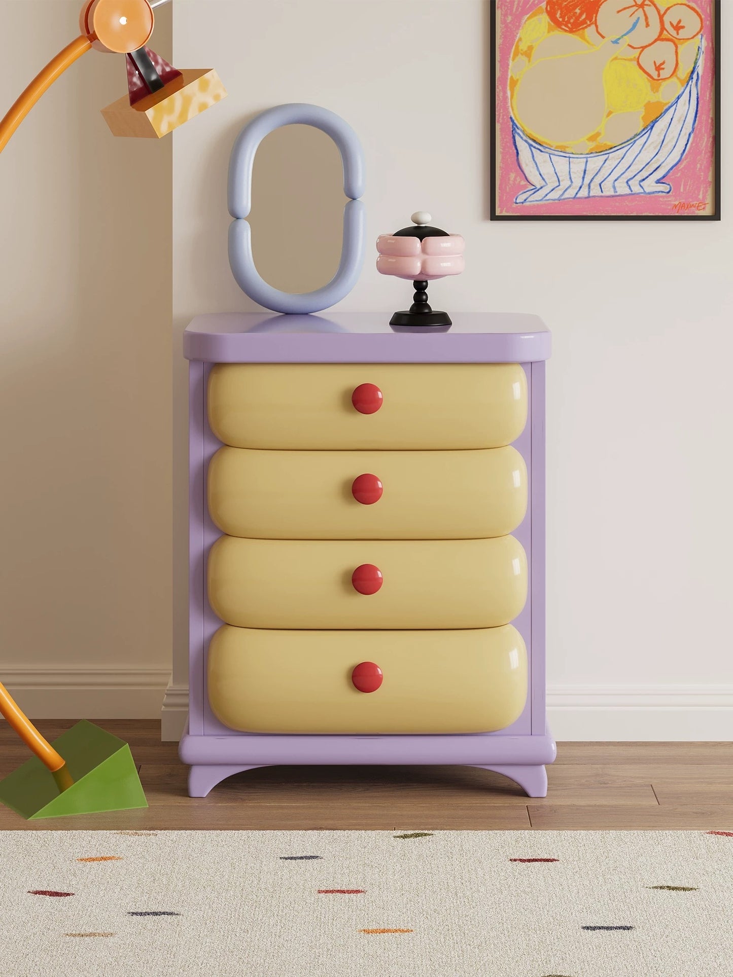 Bubblegum Chest of Drawers