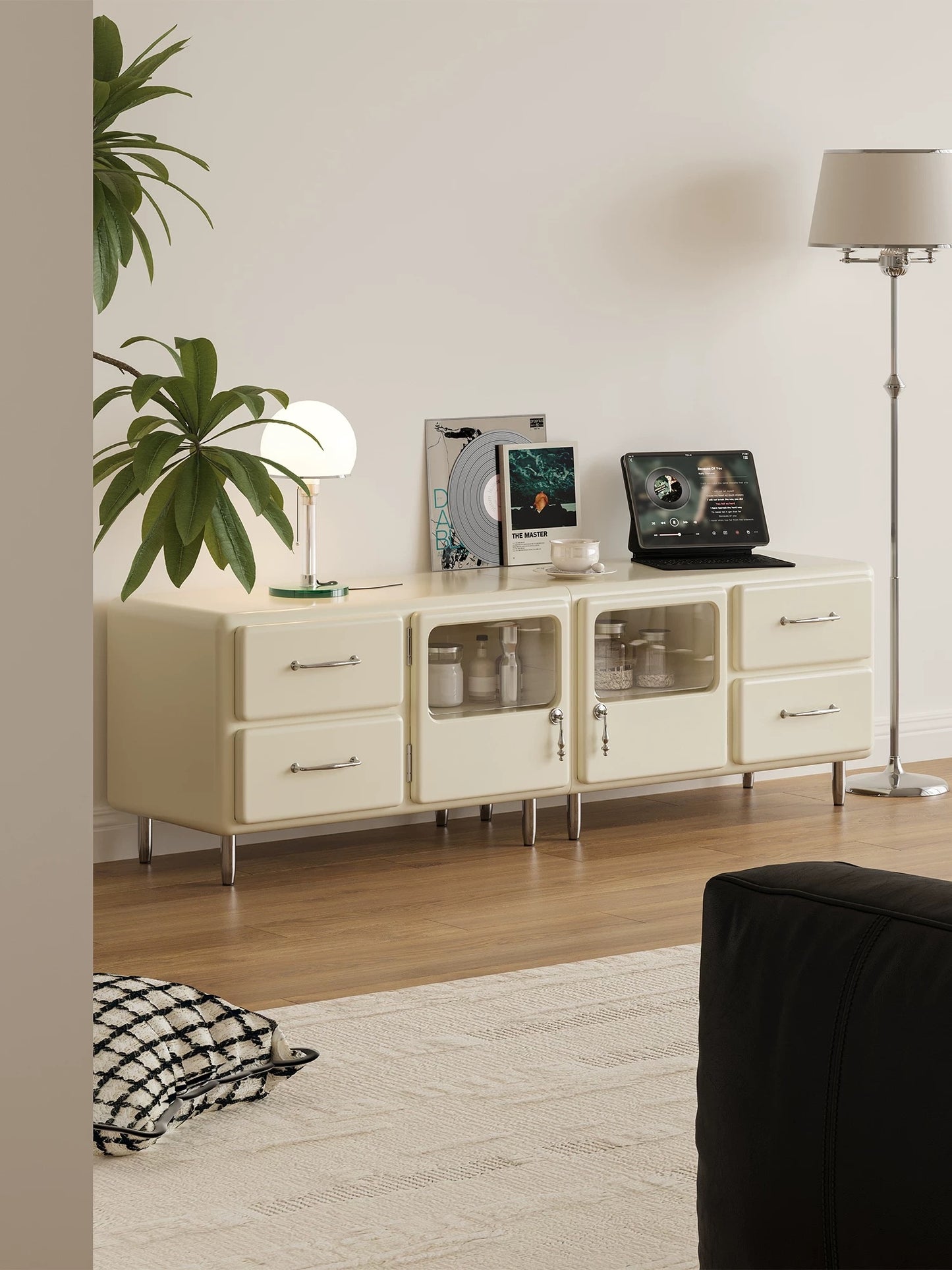 Japanese Vintage-Style TV Storage Combination