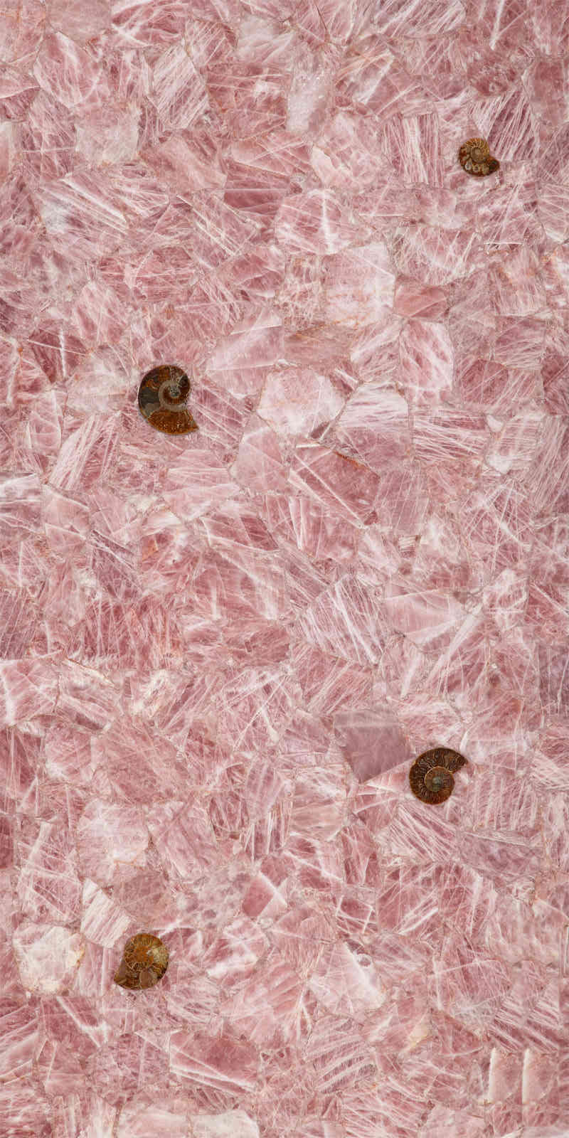 Pink Crystal Translucent Gemstone Slab