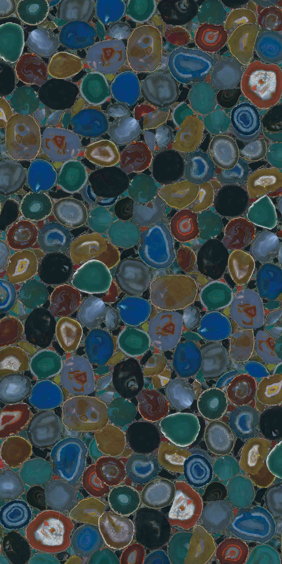 Prismatic Agate Translucent Gemstone Slab