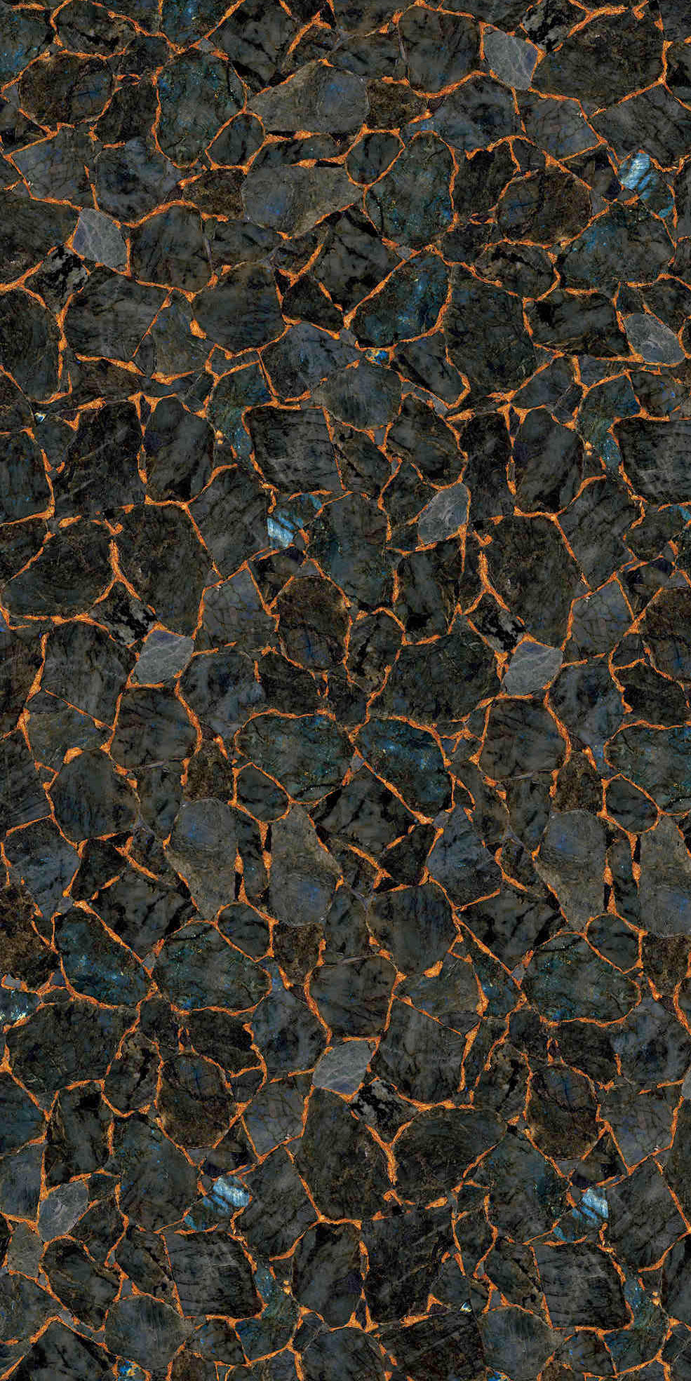 Labradorite Gold Vein Gemstone Slab