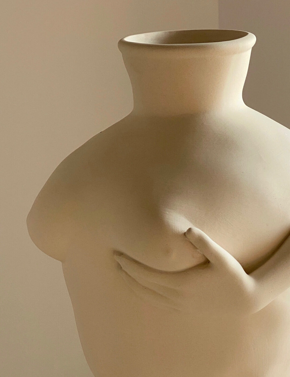 Ethereal Embrace Handcrafted Ceramic Vase