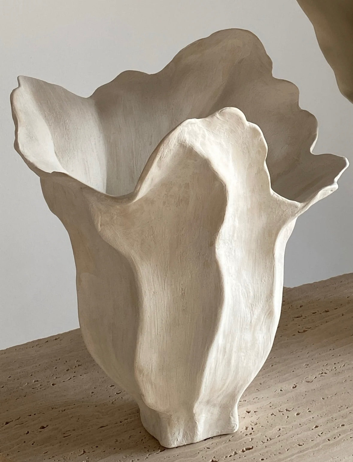 Ivory Magnolia Handcrafted Ceramic Vase