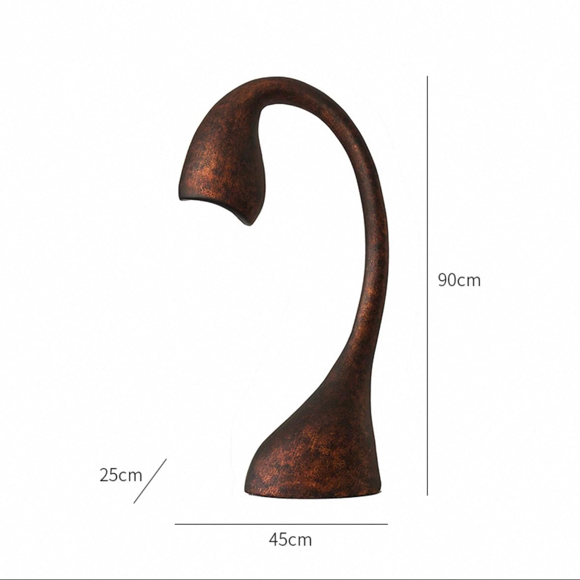 Sculptural Swan Floor Lamp