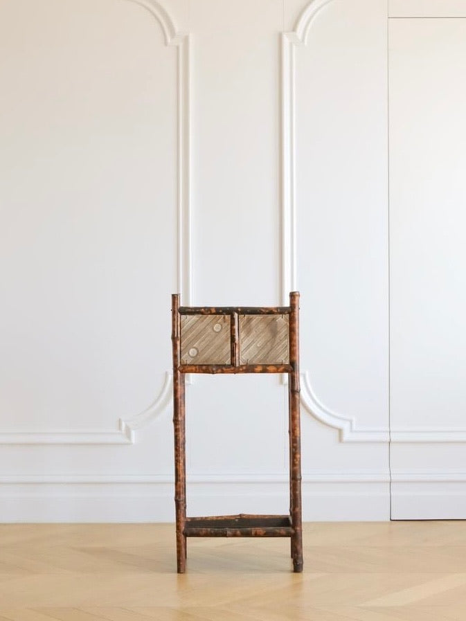 Ceramic Bamboo and Rattan Antique Umbrella Stand