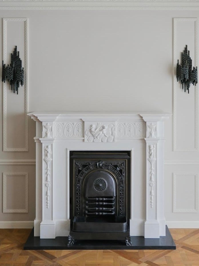 Brutalism Antique Iron Wall Lamp