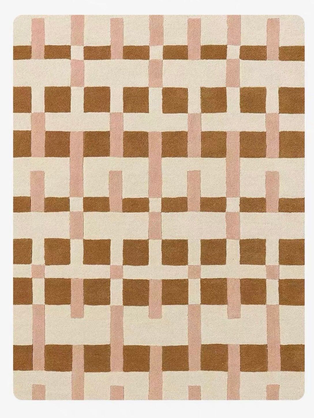 Interlace Handwoven Rug – Blush Sand