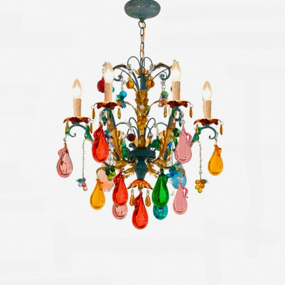 Celestial Orchard 6-Arm Murano Glass Chandelier