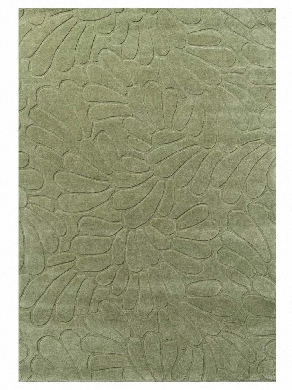 Verdant Bloom Handwoven Rug – Sage Green