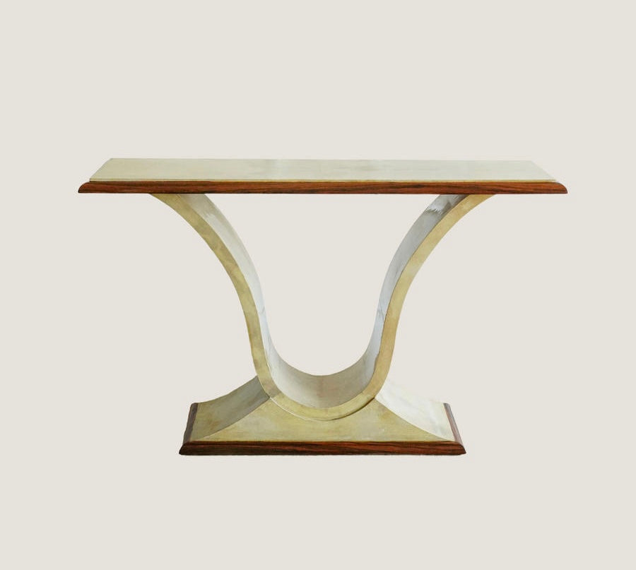 Italy 1930s Sheepskin Console Table