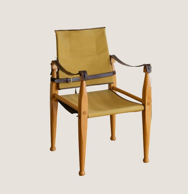 Authentic Models Canvas & Cowhide Hunting Chair