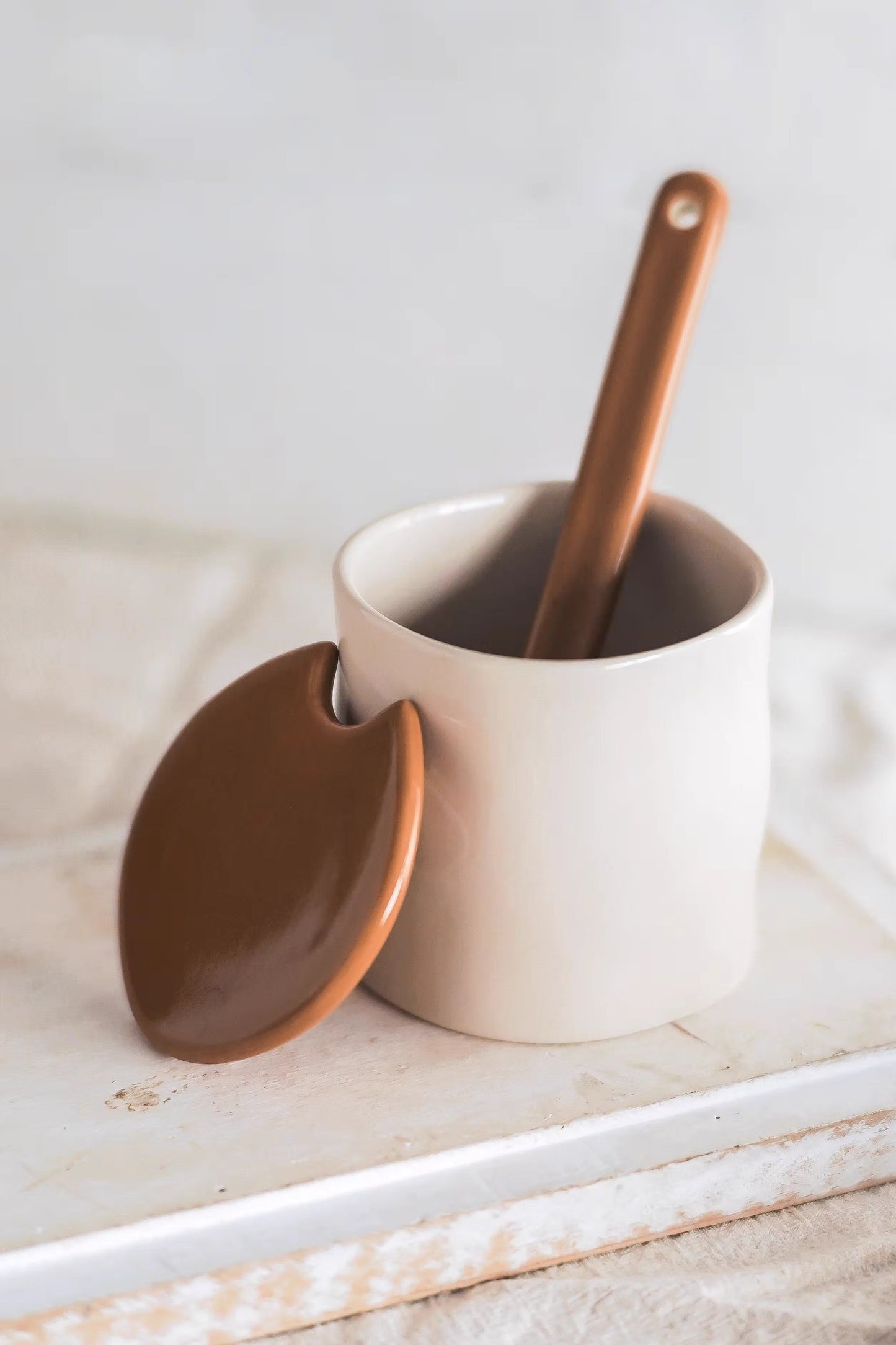 Retro Glaze Ceramic Spice Jar Set