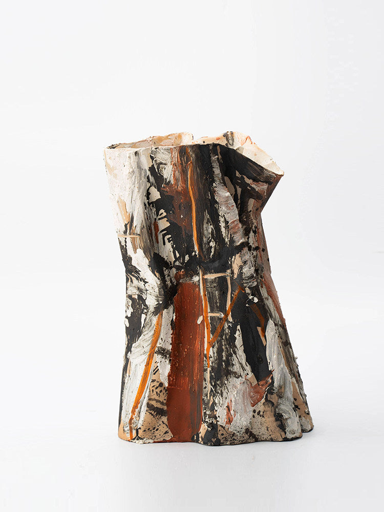 Rift Column Abstract Sculptural Vase