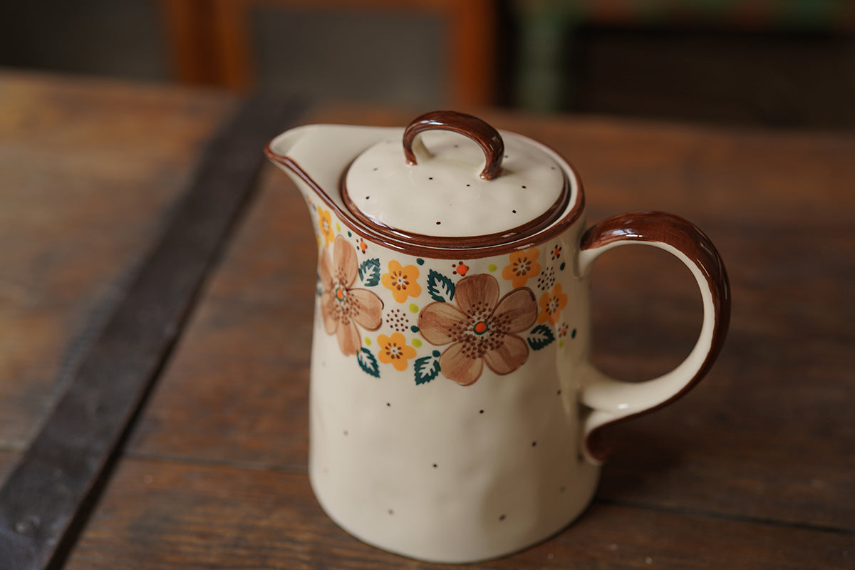 Bolesławiec Floral Ceramic Teapot