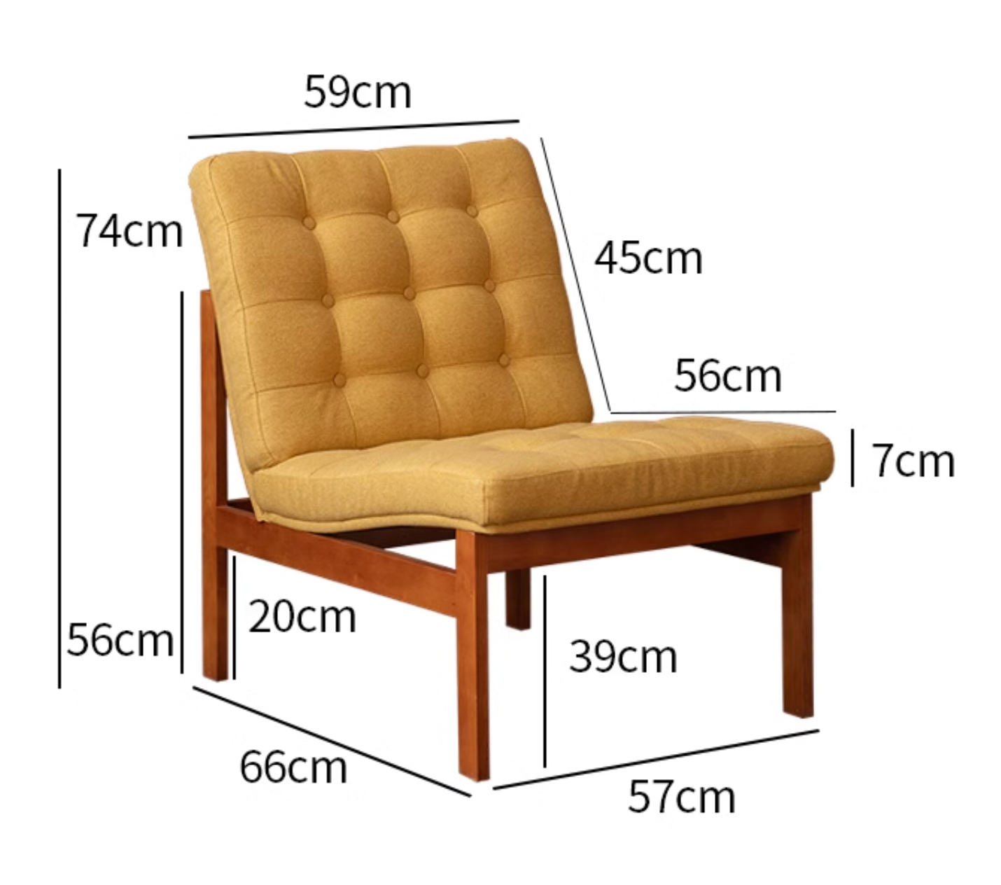 Aubrey Lounge Chair - Yellow