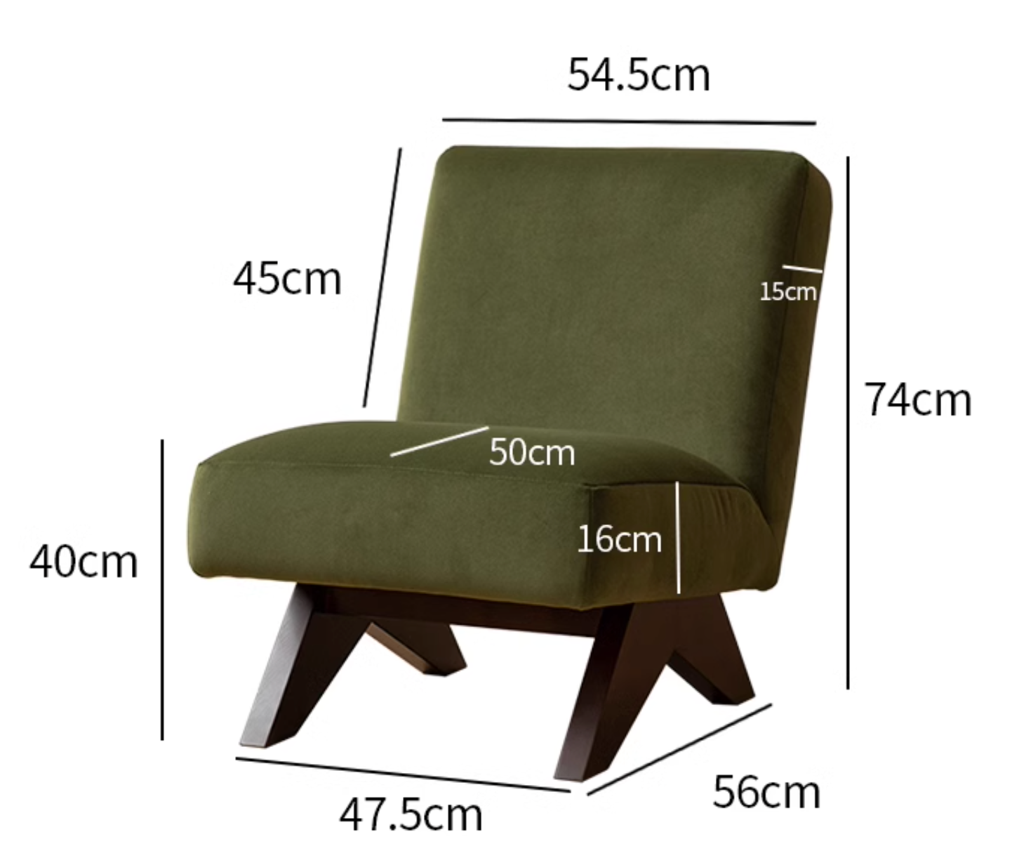 Saville Modern Lounge Chair - Green