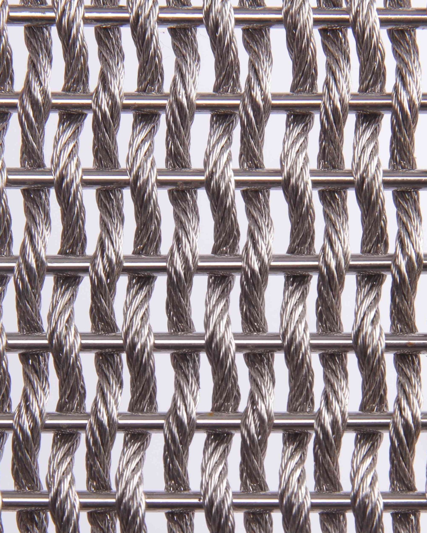 Close-up of a metal wire mesh pattern