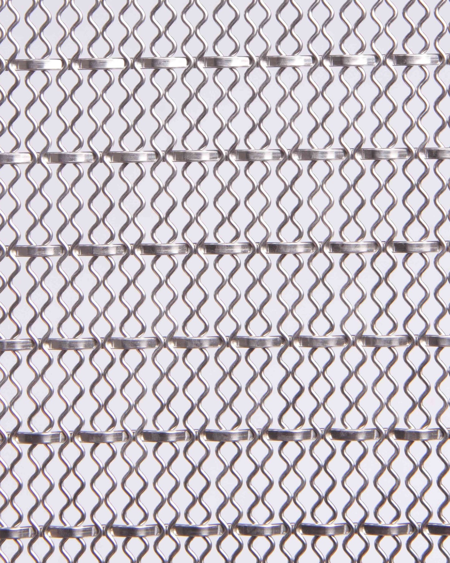 Metallic grid pattern on a white background