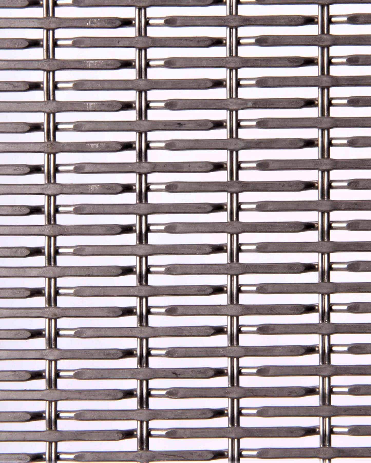 Close-up of a metal wire mesh with a grid pattern