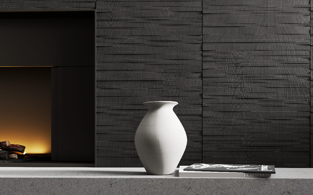 Striations Solid Wood Texture Board