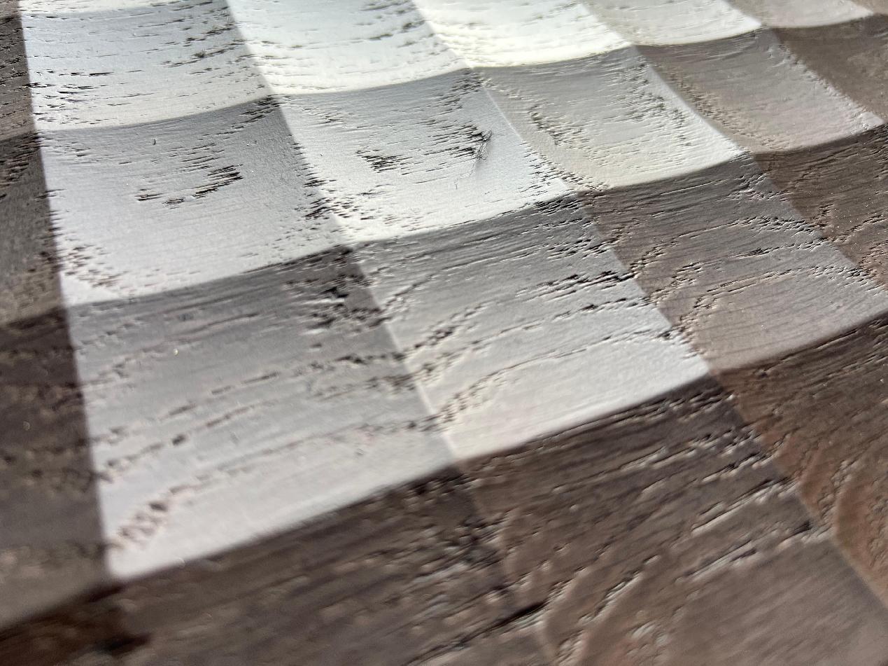 Sculpted Basin Solid Wood Texture Board