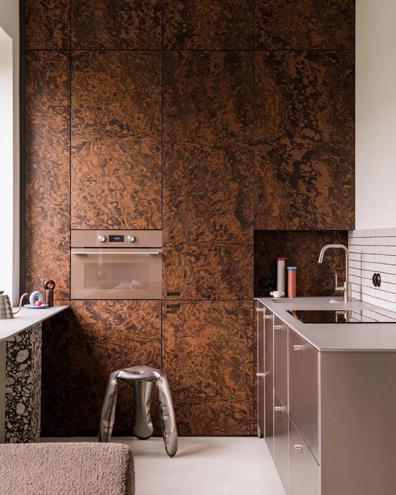 Chocolate Burl Solid Wood Texture Board
