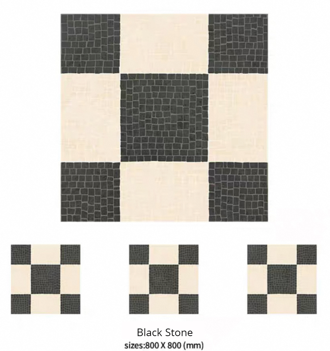Mosaic Stone Glazed Ceramic Floor Tile
