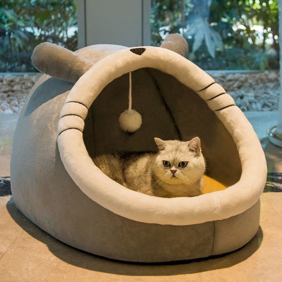 Cozy Crystal Fleece Pet Cave