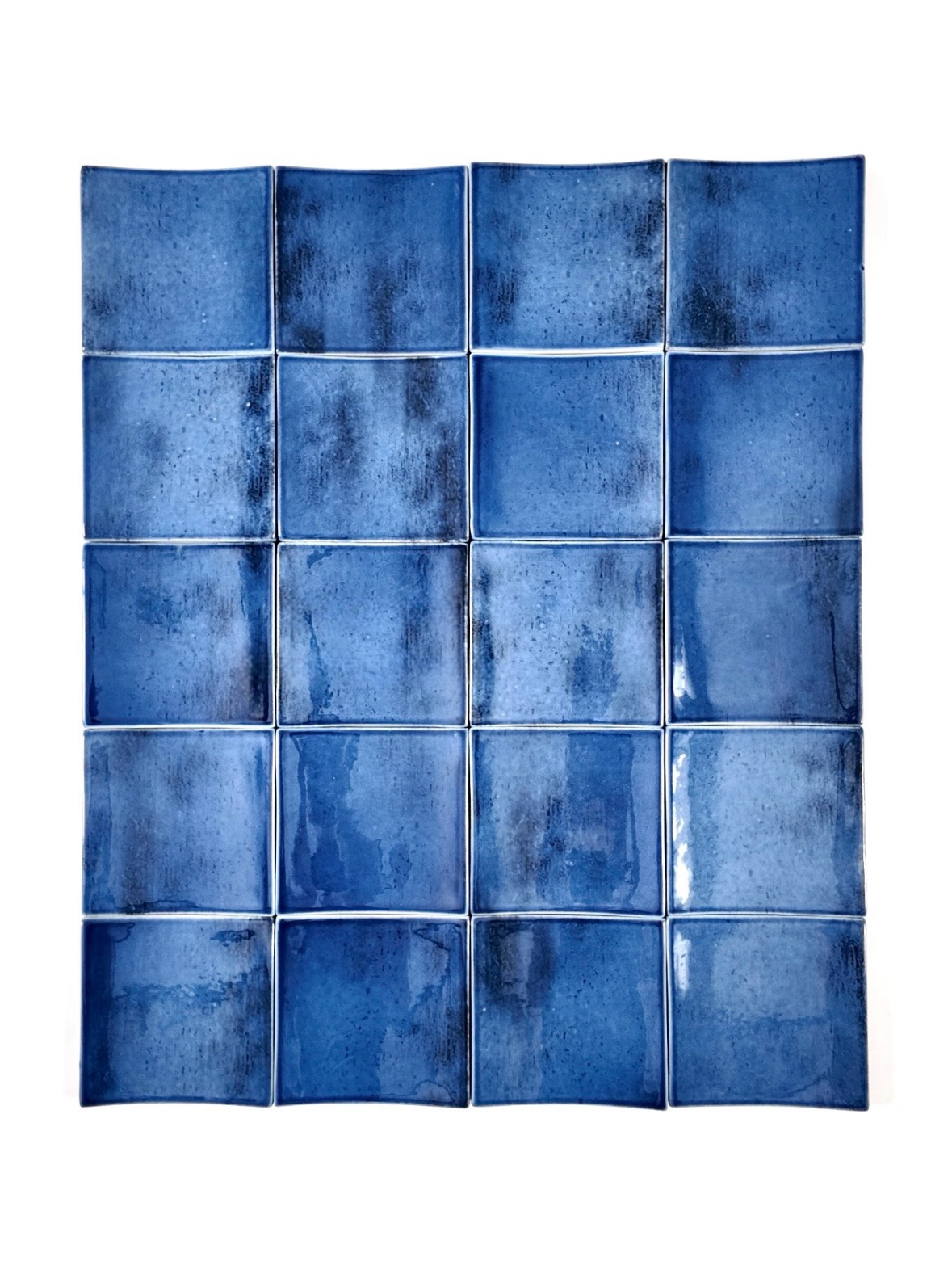 Cobalt Curve Square Tile