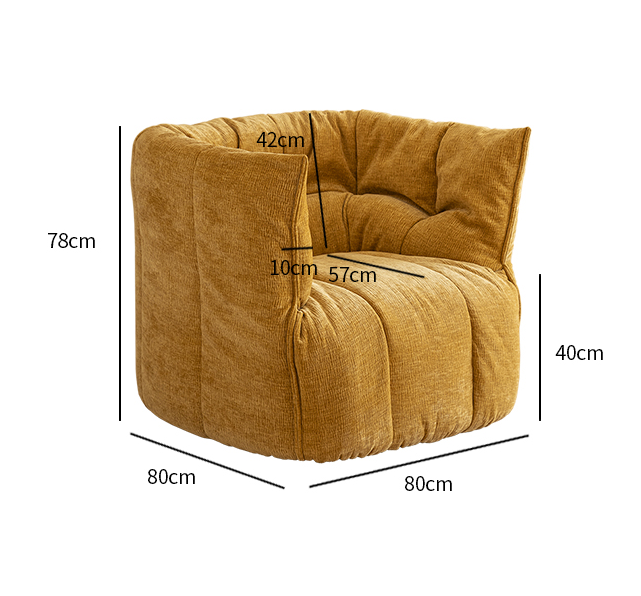 Curved Tufted Lounge Chair