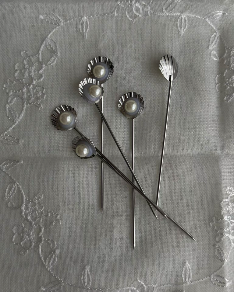 Pearl Shell Cocktail Picks (3 pcs)