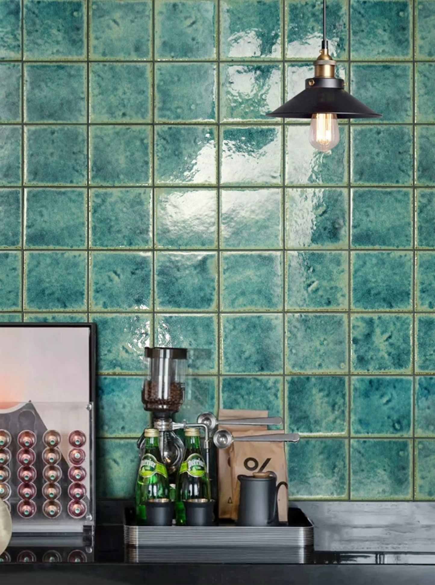 Vintage Patina Glaze Handmade Tile