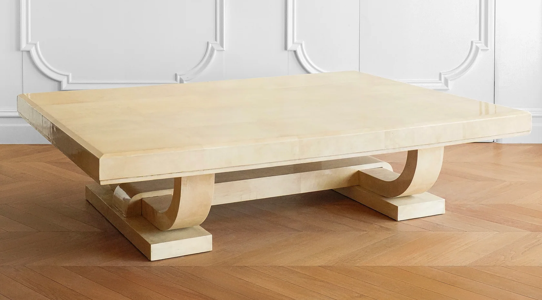 The Timeless Appeal of Art Deco: Spotlighting the Italian 1900s Art Deco Parchment Beech Coffee Table