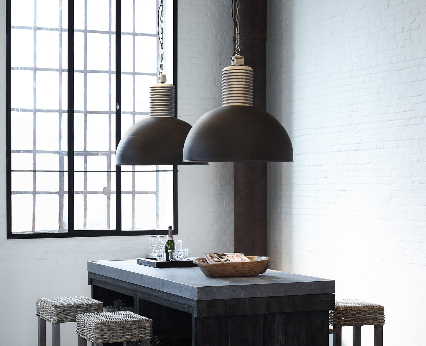 Forge Bell Pendant Light