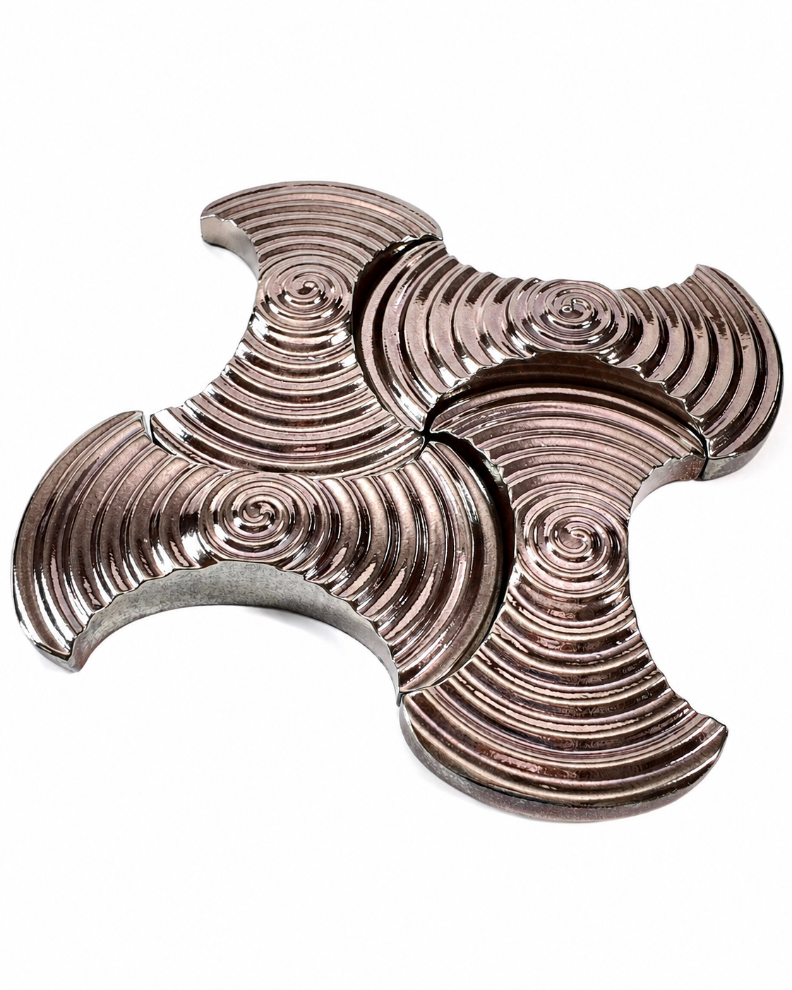 Silver Ingot Ripple Relief Tile