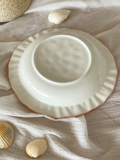 Floral Ceramic Serving Plate bottom