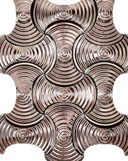 Silver Ingot Ripple Relief Tile