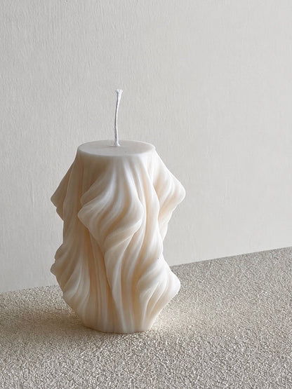 Whispering Waves Sculptural Candle