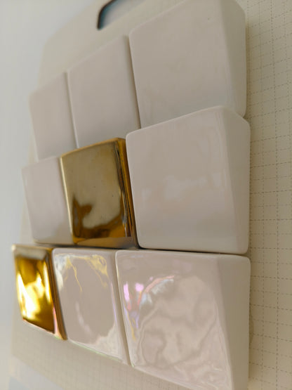 Gilded Relief Square Tile