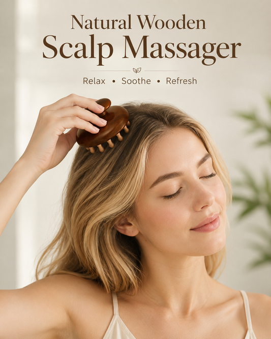 Natural Wooden Scalp Massager