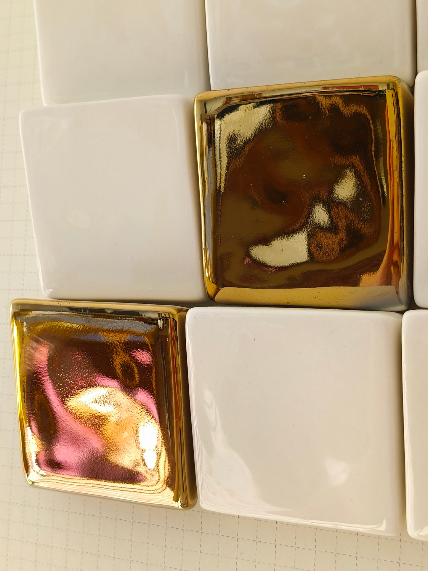 Gilded Relief Square Tile