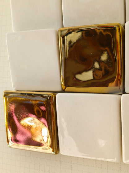 Gilded Relief Square Tile