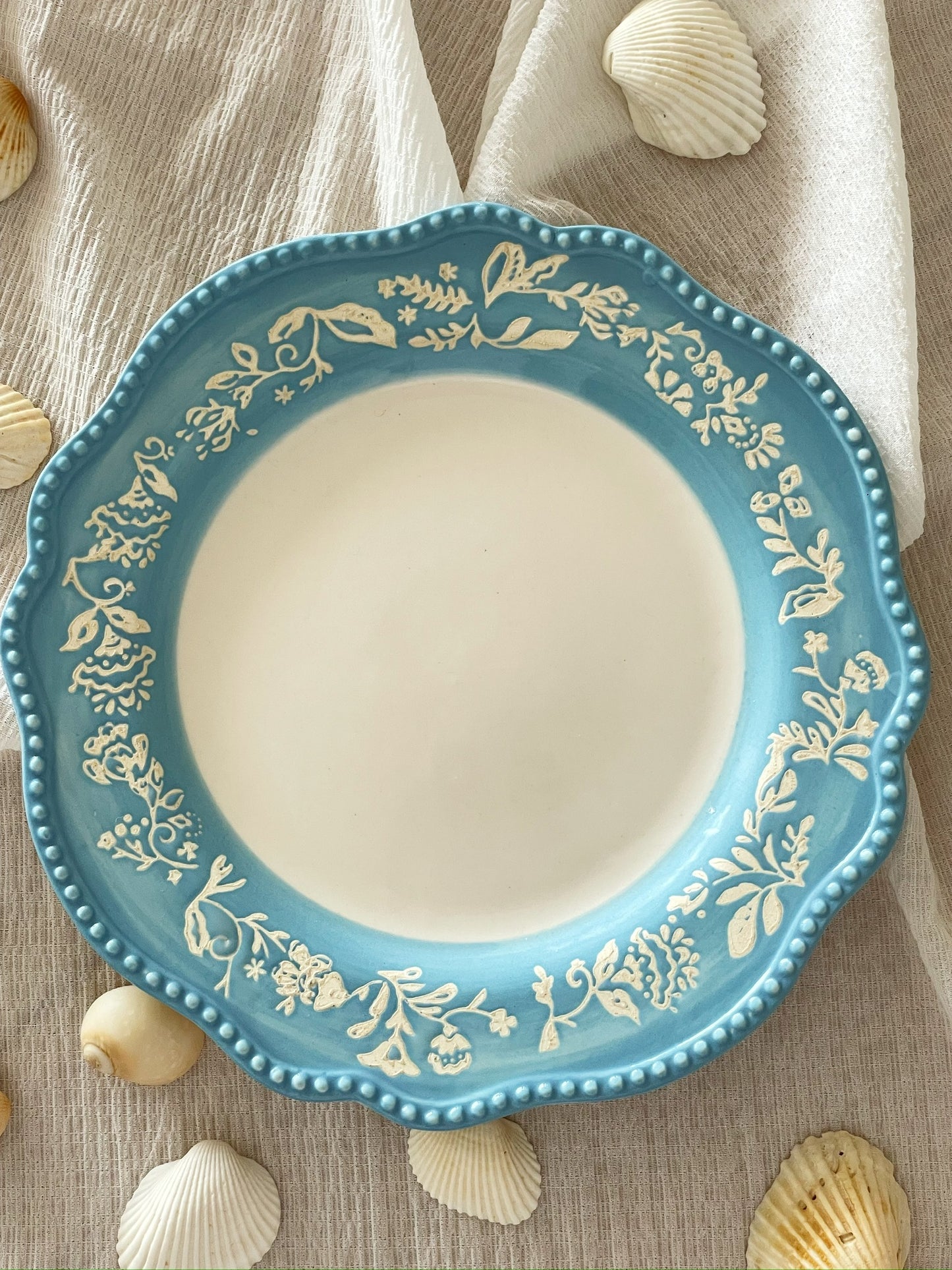 French Embossed Lace Plate