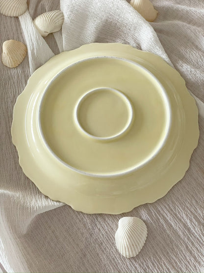 Embossed Ceramic Dessert Plate bottom