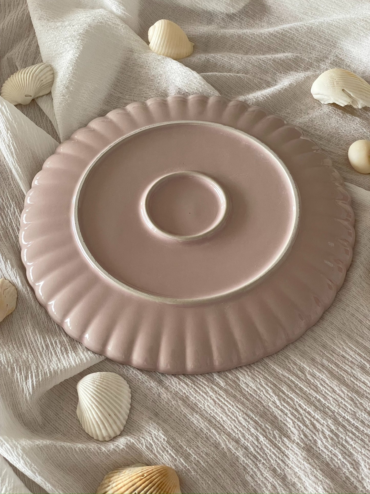 Radiant Seashell Serving Platter bottom