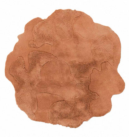 Cloud Relief Sculptural Handwoven Rug – Ivory / Nude Pink / Terracotta