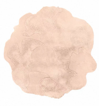 Cloud Relief Sculptural Handwoven Rug – Ivory / Nude Pink / Terracotta